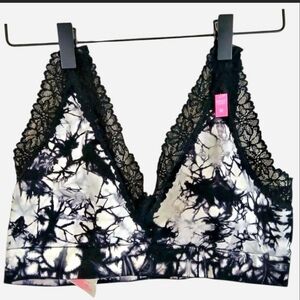 PINK Victoria's Secret Bralette Tie Dye Lace Wireless Lightly Lined M